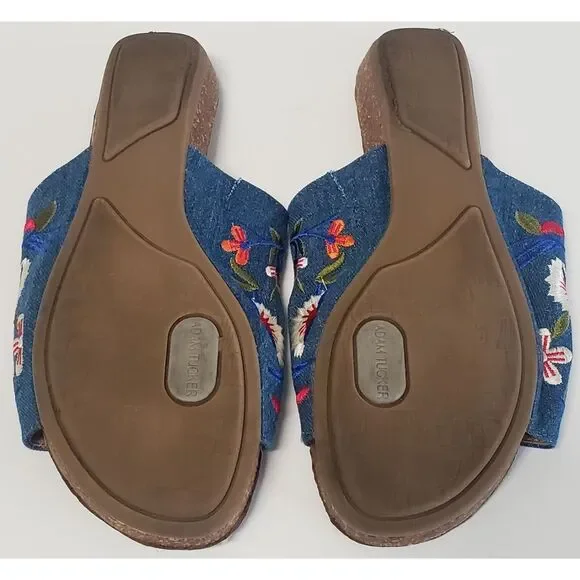 Nella Embroider Floral Sandal by Adam Tucker Me Too 7.5 Slip On K2112712 Boho - Picture 12 of 12